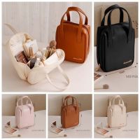 กระเป๋าเครื่องสำอางหนัง PU ทรงเปลือกหอย Tas Kosmetik มีตัวอักษร NEB11กระเป๋าใส่ของเดินทางสำหรับกระเป๋าถือทรงสง่าซักเวลาเดินทาง