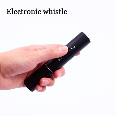 Professional Chargeable Electronic Whistles Blow Free Survival Football Basketball Referee Whistle Black Lanyard Sounder Survival kits