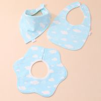 【CC】 3PCS Set Printing Childrens Baby Cartoon Bib Soft Cotton Printed Saliva Infant Feeding Supplies Boys And