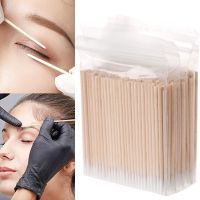 ❍❦ 500/1000pcs Disposable Ultra-small Wood Cotton Swab Micro Brushes Cotton Thin Sticks Buds Eyelash Extension Glue Removing Tools