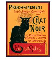 Le Chat Noir แมวดำ X วินเทจพิมพ์ลายโปสเตอร์ฝรั่งเศสของขวัญคู่รักแมวศิลปะบนผนังแมวสำหรับตกแต่งห้องนั่งเล่นผู้หญิง