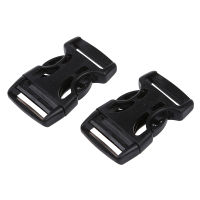 1" Replacement Belt Connecting Black Plastic Quick Release Buckle 2 Pcs