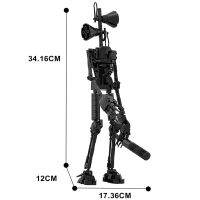 หัวไซเรนฉากเกมสยองขวัญ MOC มอนสเตอร์เชิงกลแบบคลาสสิกบล็อคก่อสร้างหุ่นประกอบชุดอาคารของขวัญของเล่นเด็กชายหุ่นยนต์กล