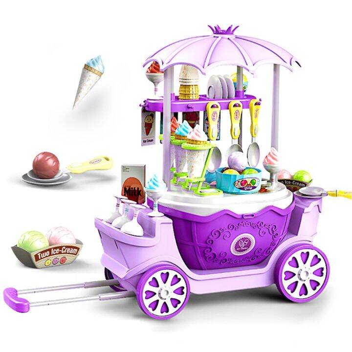 Ice Cream Shop Toys for Kid Toddler Ice Cream Maker and Store Cart