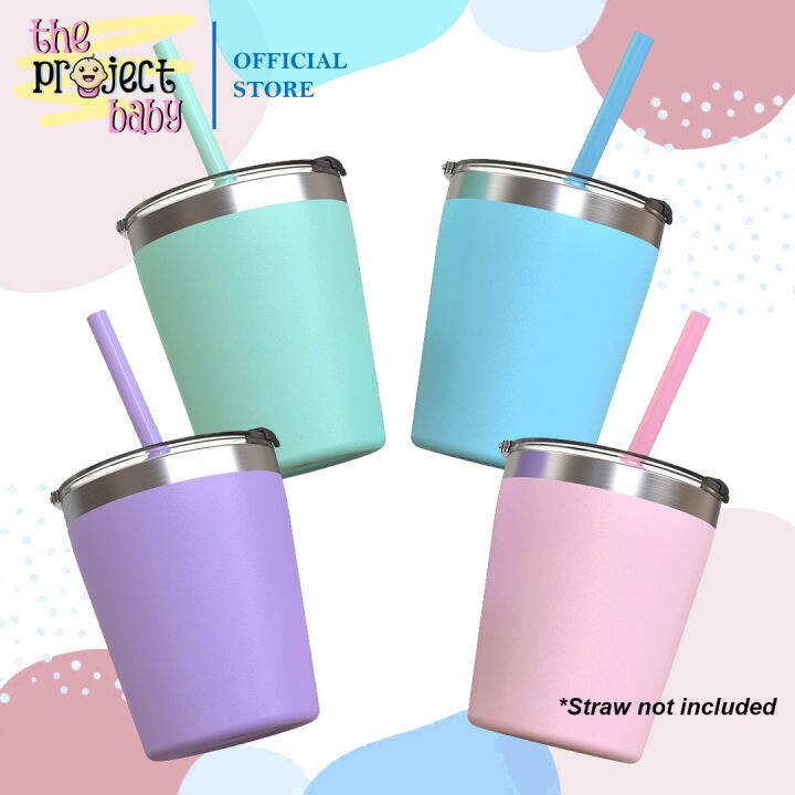 Colorful PoPo Cute Stainless Steel kids cup Straw Cups for