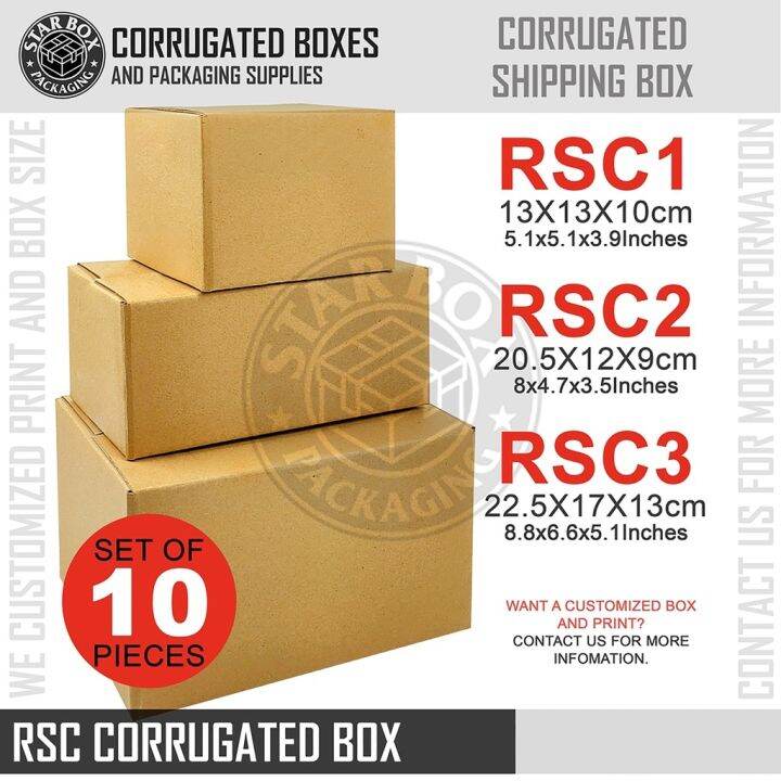 Starbox Brown Corrugated RSC Boxes Shipping Box Packaging RSC1 RSC2