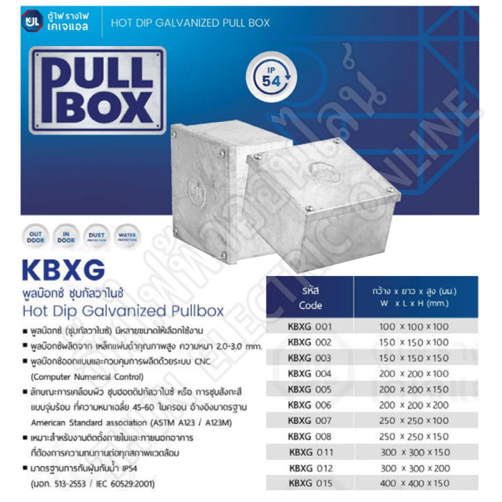 kjl-pull-box-hot-dip-galvanizing-พูลบ๊อกซ์-ชุบกัลวาไนซ์-kbgx003a-ขนาด15x15x15-cm-เหล็กหนา-2-มิล-ธันไฟฟ้า