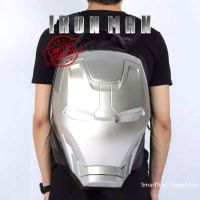 กระเป๋าเป้สะพายหลังไอรอนแมนมีไฟที่ตาสินค้านำเข้าจากต่างประเทศ Iron Man Head Bag Limited Edition Silver