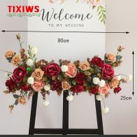【DT】 hot  Customized wedding welcome water brand flower decoration simulation silk flower event shop guide sign flower field layout