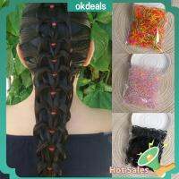 OKDEALS 500pcs อีลาสติก ยางรัดผมใช้แล้วทิ้ง ชุดคลุมศีรษะ แผ่นยางรอง ที่มัดผม อุปกรณ์เสริมผม เล็กๆน้อยๆ ที่มัดผมหางม้า สาวๆ