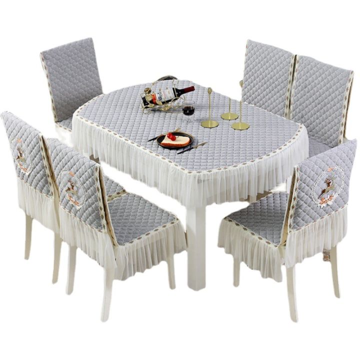 สร้างผ้าปูโต๊ะ-เก้าอี้-ผ้าปูโต๊ะและปลอกเก้าอี้ครบชุดสำหรับโต๊ะรับประทานอาหาร-ผ้าปูโต๊ะทรงวงรีสำหรับโต๊ะอาหาร-โต๊ะรับประทานอาหาร-เก้าอี้และผ้าปูโต๊ะสไตล์นอร์ดิก