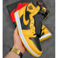 ✅Original ΝΙΚΕ A J 1 High O G “Pollen” Fashion Men and Women Basketball Shoes All Match Casual Sports Shoes Yellow Black