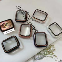 รุ่นใหม่ ?( พร้อมส่ง ) ?เคส PC + กันรอยหน้าจอ  เคสกระจก ใช้ได้กับ Smart Watch เคสนาฬิกา ขนาด 40mm 44mm