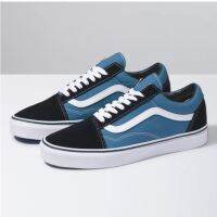 Vans Oldskool รองเท้าลําลอง สําหรับผู้ชาย ผู้หญิง สีฟ้า สีดํา