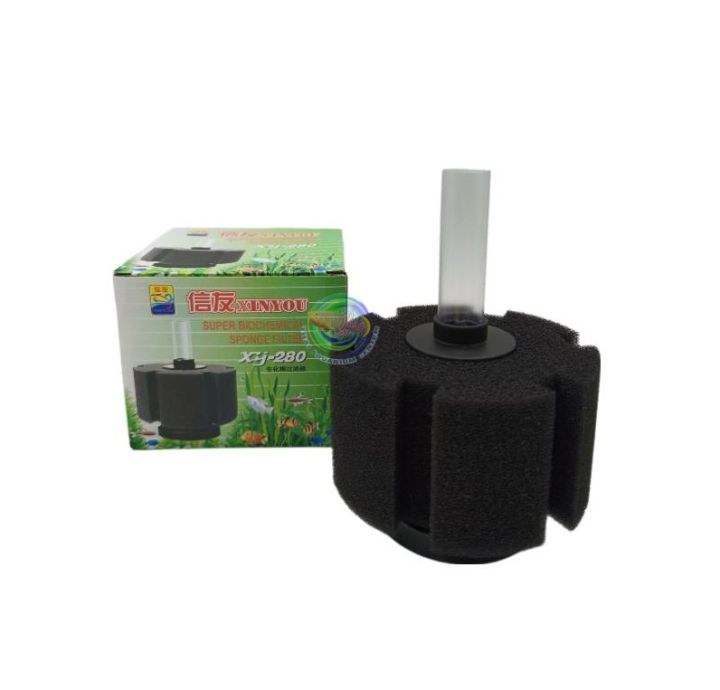 xinyou-xy-180-xy-280-xy-380-กรองฟองน้ำ-กรองในตู้ปลา-sponge-filter-ใช้ต่อกับปั๊มลม-ช่วยกรองให้น้ำใส