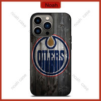 Edmonton Oilers Wooden Phone Case for iPhone 14 Pro Max / iPhone 13 Pro Max / iPhone 12 Pro Max / Samsung Galaxy Note 20 / S23 Ultra Anti-fall Protective Case Cover 1465