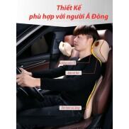 Bộ gối tựa đầu và lưng ghế ô tô cao su non cao cấp