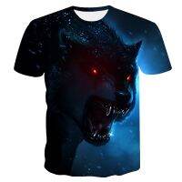 CODAndrew Hearst Blue Wolf 3d printed short sleevefashion loose-fitting mens round neck T-shirt