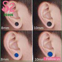 AD8T2 5 สี แฟชั่นบุรุษ/สตรี 6/8/10/12MM กระตุ้นจุดฝังเข็ม ของขวัญแฟน ห้ามเจาะ กระดุมต่างหูแม่เหล็กปลอม