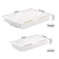 Table Under Paste Plastic Desk Organizer Memo Pen Stationery Storage Box Case Desk Drawer Divider Stationery Sticky Decor