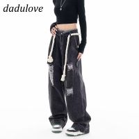 CDO DaDulove New American Style Ins Street Ripped WOMENS Jeans Niche High Waist Wide Leg Pants Large Size Trousers