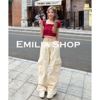 ⋚⋛EMILIA SHOP กางเกงขายาว กางเกงเอวสูง ผู้หญิงสไตล์เกาหลี เสื้อผ้าแฟชั่นผู้หญิง y2k 2023 ใหม่ A20M079 0602