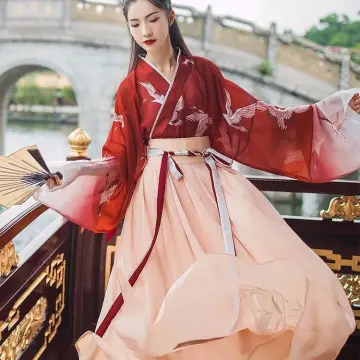 Chinese Female Clothes Traditional Vintage Dresses Han Element