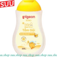 Sữa Tắm Gội Pigeon Cho Em Bé da nhạy cảm màu vàng 200G