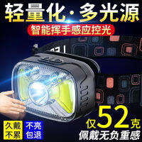 New Bright Led Headlamp Outdoor Camping Red Light Rechargeable Smart Induction Lamp Head-Mounted Sos Night Fish Luring Lamp CHN-Q