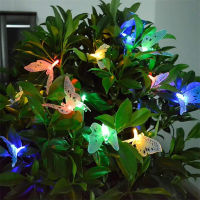 2030 Led Solar Powered Butterfly Fiber Optic String Lights Christmas Decorations for Home Waterproof Outdoor Garden New Year