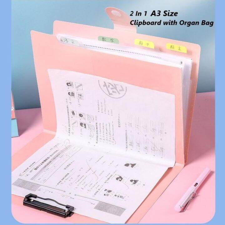A3 Clipboard with Expanding File Folder File Bag Document Clipboard 8