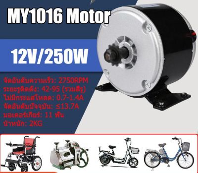 มอเตอร์DC 12V 250W motor 11 ฟัน มอเตอร์เกียร์ 2750RPM มอเตอร์สกู๊ตเตอร์ไฟฟ้า มอเตอร์จักรยานไฟฟ้า อะไหล่จักรยานไฟฟ้า DC มอเตอร์ไฟฟ้าจักรยาน มอเตอร์24v 250W