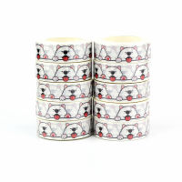 NEW 10 Rolls Lot Decorative Cute samoyed puppy paws Paper Washi Tapes for Scrapbooking Adhesive ing Tape Stationery