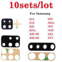 10 Pcslot A Kamera Kaca Belakang Belakang untuk Samsung Galaxy A11 A12 A21s A41 31 A31S A42 A71 A51