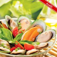 ส่งฟรี!! หอยแมลงภู่นิวซีแลนด์สุกครึ่งฝา 1 กก/kg - fooddeehub Natural Coast Cooked NZ mussels - half shell