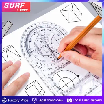 Multifunctional Geometric Drawing Ruler Rotate/Parallel/Ellipse/ Triangle  Function Ruler