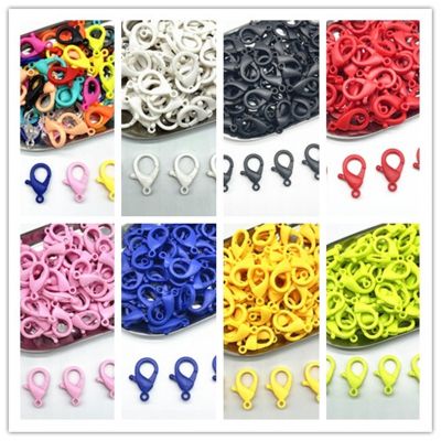 【CW】 10pcs/lot 25x15mm Colors Plastic Clasps Hooks Chain Rings Keychain Jewelry Making Accessories