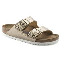 Original birkenstocksเบอร์เกนสโต๊ค ผู้หญิง Arizona ธรรมชาติหนังเงาสเปกตรัม