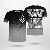 Love [high Quality] Learn to Without Condition Freemason Masonic 3d Print Men T-shirts Tops Tees Short Sleeve Casual High Quality Milk Fiber（freecustomName Logo）FashionVersatile