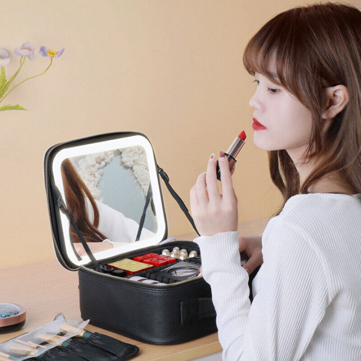 2022-women-case-mirror-cosmetic-leather-waterproof-pu-bag-capacity-with-smart-led-new