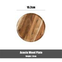 1Pcs รอบ Acacia ไม้แผ่นเกรดอาหารเพื่อสุขภาพสลัดผลไม้ขนมขบเคี้ยวซูชิขนมเค้กเสิร์ฟจานครัวจานอาหารค่ำ Dishes