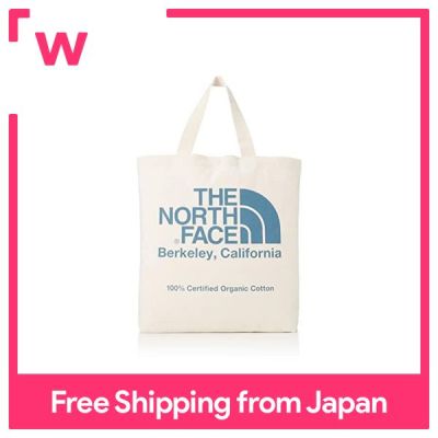 [The North Face] Tote Bag กระเป๋าผ้าคอตตอนออร์แกนิค Tote NM82260 Eco Bag Natural/Aegean Blue