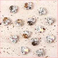 UREAN 5 ชิ้น คลาสสิค เครื่องตอกเสาเข็มเช็ก คริสตัลไดมอนด์ เล็บ Rhinestones เครื่องประดับเล็บ อุปกรณ์ตกแต่งเล็บ เครื่องประดับแต่งเล็บ