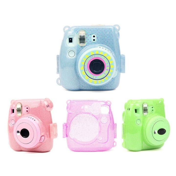 เคสป้องกันใสคริสตัลกระเป๋าฝาครอบสายคล้องไหล่สำหรับฟูจิฟูจิฟิล์ม-instax-กล้องถ่ายรูปสำเร็จรูป-mini-9-8-8