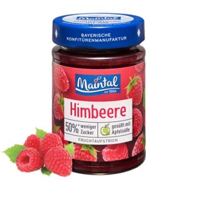 🔖New Arrival🔖 เมนทอล แยม ราสเบอร์รี่ สูตรลดน้ำตาล 200 กรัม - Maintal Fruit Spread Raspberry Jam Less Sugar 200g 🔖