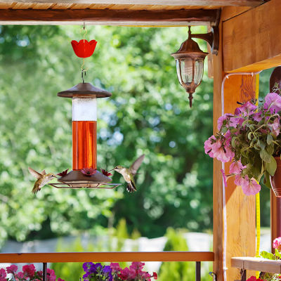 สวนกลางแจ้ง Hummingbird Feeder ตะขอแขวน Hummingbird Feeder สวน Garden Bird Feeder Window Bird Feeder