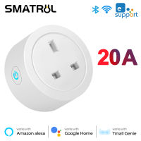 EWeLink 20A Wifi Uk Smart Socket Plug Adapter Wireless Remote Voice Timer Timing App for Home Alexa Genie