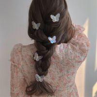 5Pcs Fashion Girls Transparent Butterfly Hairpin Children Heart Shape Hair Clips Women Barrettes Hair Accessories Headband