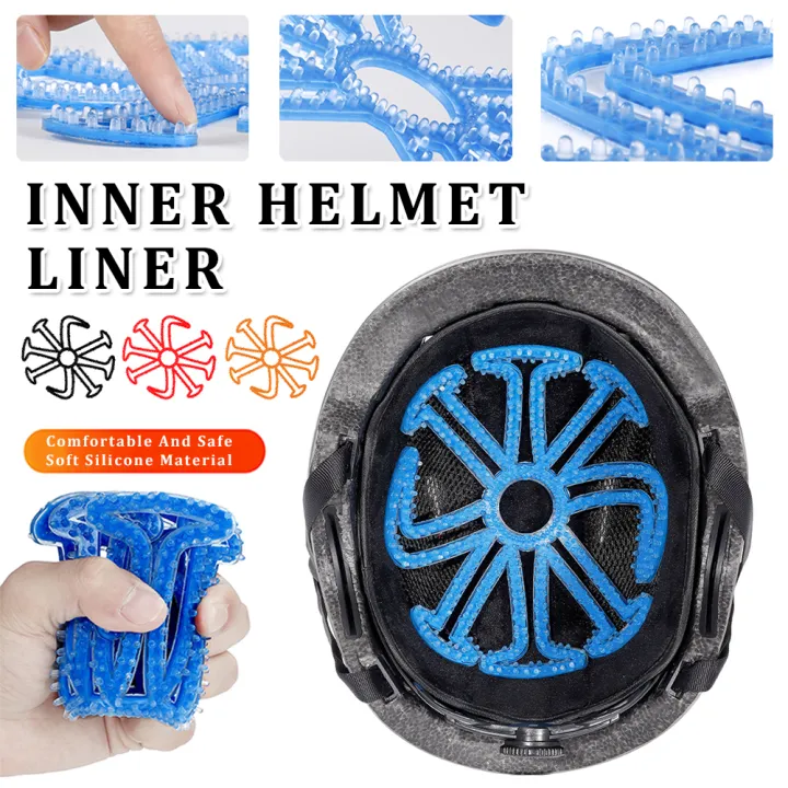 Portable Universal Helmet Liner Pad Breathable Helmet Lining Teeth Design Washable Silicone Bike