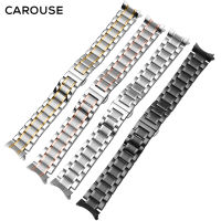 Carouse Stainless Steel Strap 13mm 14mm 16mm 18mm 20mm 22mm 24mm Metal Watch Band Link celet Watchband Black Silver Rose Gold